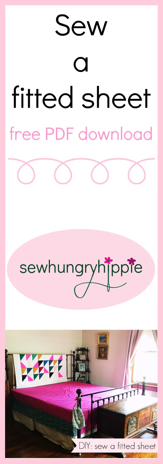 sewhungryhippie How to sew a fitted sheet