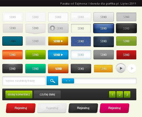 105 Free Photoshop Colorful Web Buttons  Download