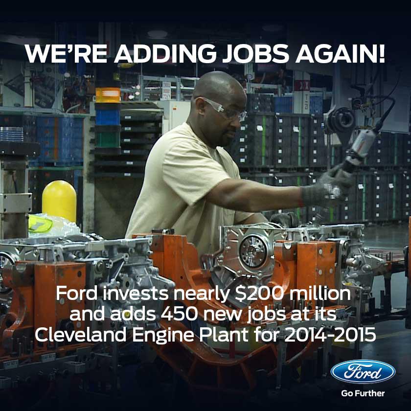 Ford Adds 450 New Jobs, Investing $200 million