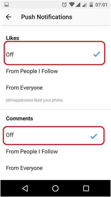 menonaktifkan pemberitahuan/notif Instagram menonaktifkan pemberitahuan/notif Instagram