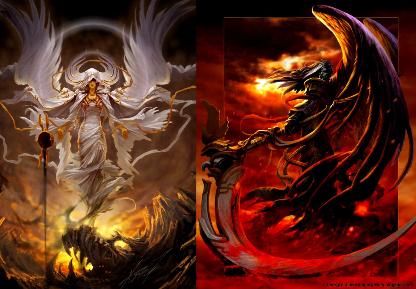 Fantasy Skull Angel Wings Artwork By Android Jones Wallpaper