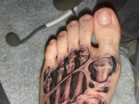 Smiley Face Tattoo Foot