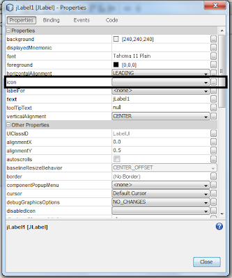 properties jLabel