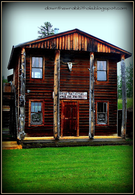 abandoned bank EM-TE Town Alberta camping