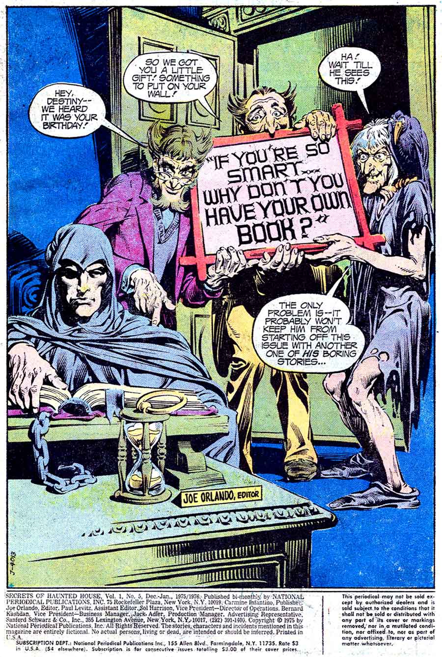 Secrets of Haunted House #5 bronze age dc horror comic book page art by Nestor Redondo