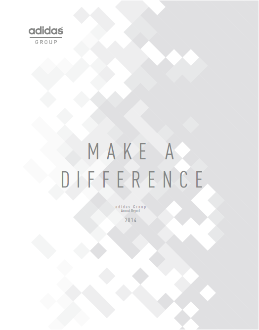 Adidas, annual, report, 2014, front page