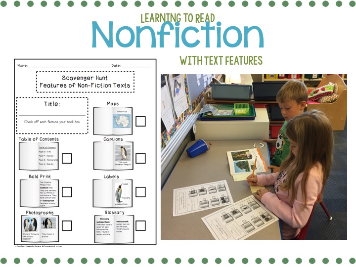 First Grade Fun Nonfiction Text Features