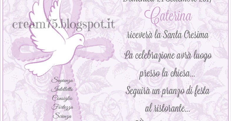 My Sweet Blog Invito Digitale Per La Cresima