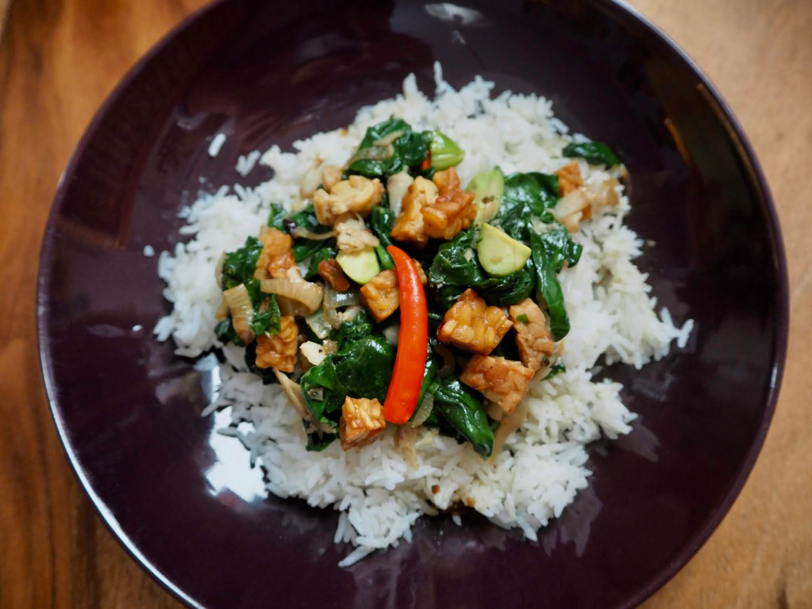 STIR FRY SPINACH WITH ANCHOVY & TEMPEH EuroAsia Trends and Taste