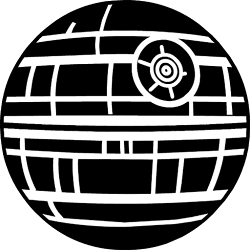 star death wars silhouette clipart moon tote cliparts cricut clip icon han solo deathstar drawing bag skywalker space wikia anakin