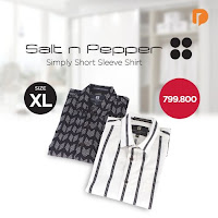 Dusdusan Salt N Pepper Simply Short Sleeve Shirt Size XL (Set of 2) ANDHIMIND