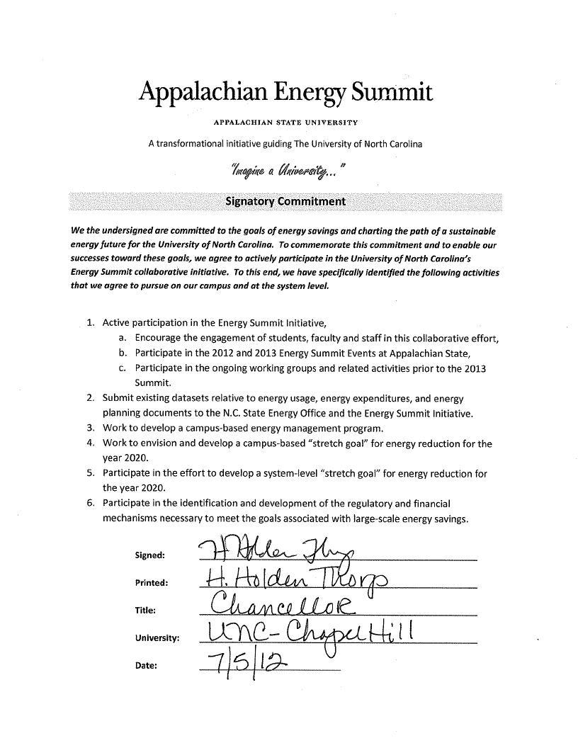 unc energy management UNC Chapel Hill Commits to the University of
