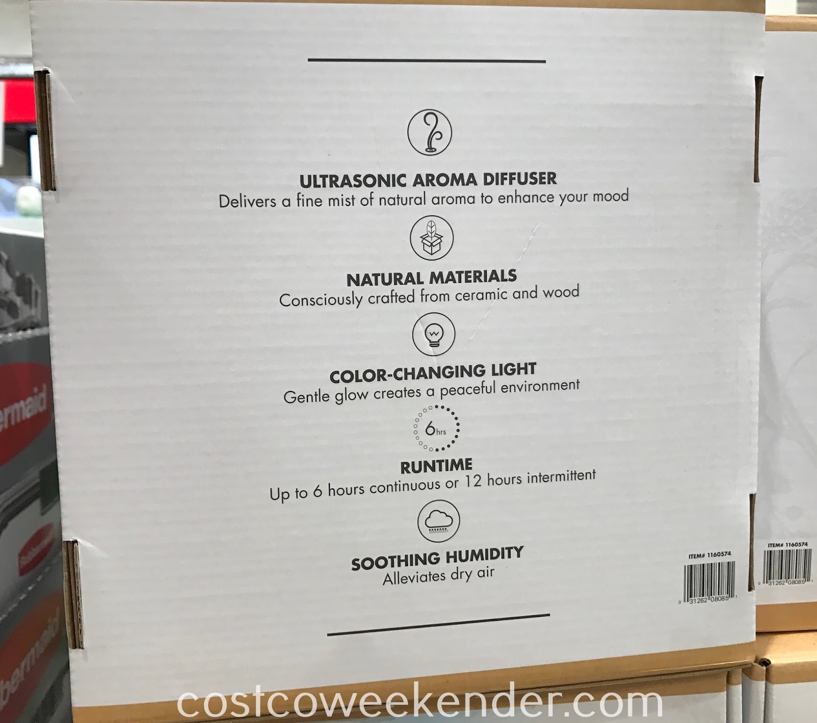 HoMedics Ellia Ultrasonic Aroma Diffuser Costco Weekender