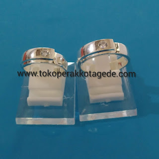 couple ring silver disain simple couple ring silver