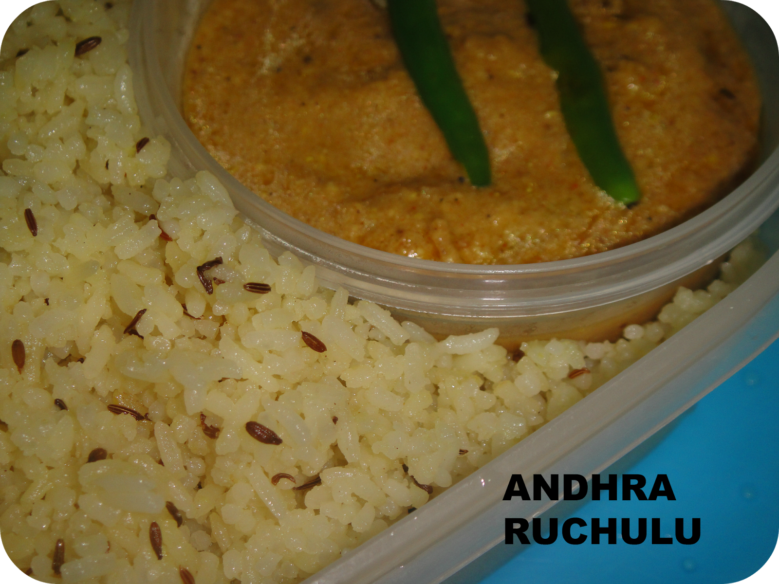 andhra ruchulu JEERA RICECAPSICUM KURMA (LUNCH THALI)