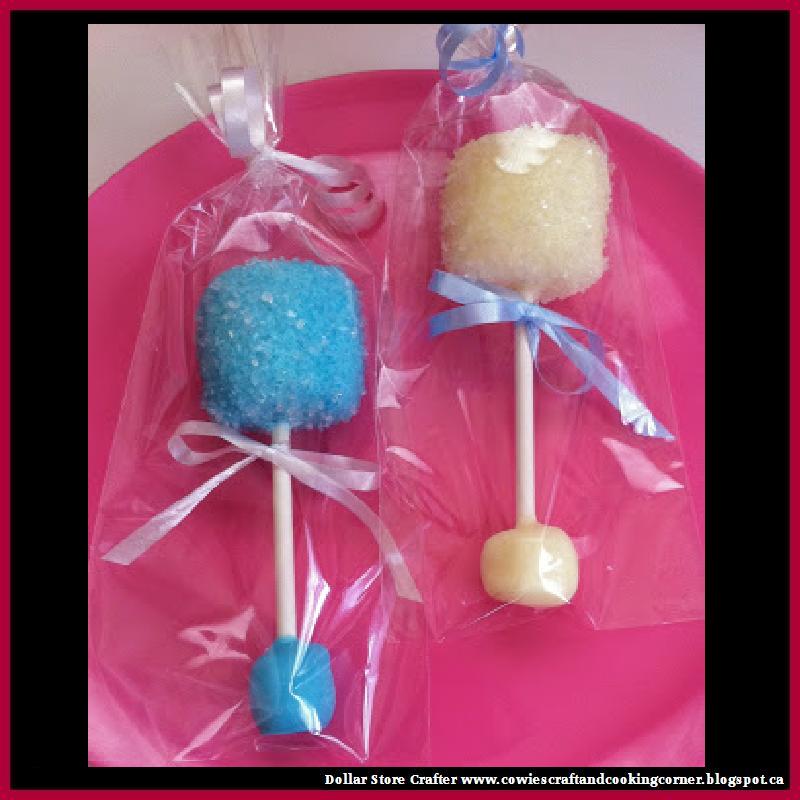 Dollar Store Crafter Turn Marshmallows Into Baby Rattle Pops