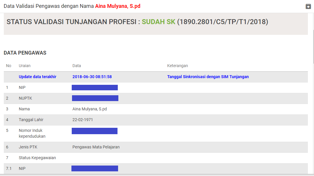 CARA CEK SKTP PENGAWAS SEKOLAH (INFO PENGAWAS SEKOLAH