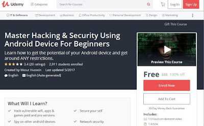 Master Hacking &amp; Security Using Android Device For Beginners | Udemy