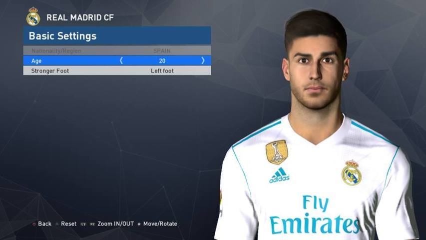 Marco Asensio Face V2 - PES 2017 - PATCH PES | New Patch ...