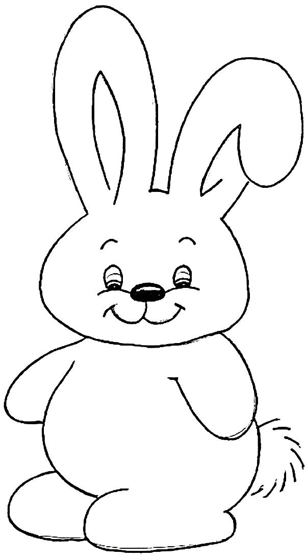 Картинка зайчик контур