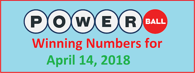 PowerBall Winning Numbers for Saturday, 14 April 2018