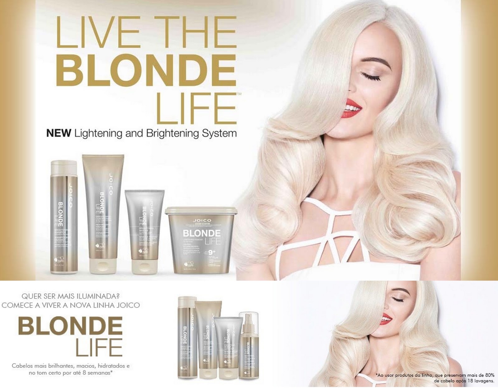 Joico Linha Blonde Life Cabelos mais brilhantes, macios, hidratados