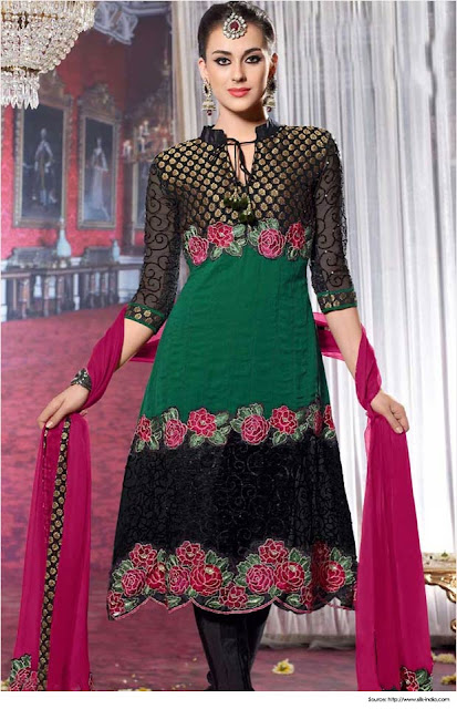 one colour suit neck design