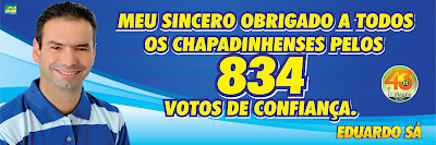 Resultado de imagem para vereador agradece em outdoor pelos votos recebidos