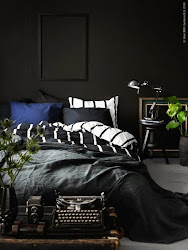 dark cozy inspiration bedroom winter bedrooms room bed wall autumn painted kicks noir vosgesparis decor chambre ikea deco interior plants