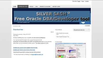 Silver Sash Administrator Free for Oracle Database, Database Tool