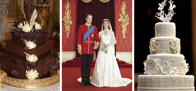 Principe guillermo y Kate Middleton - dos tartas nupciales