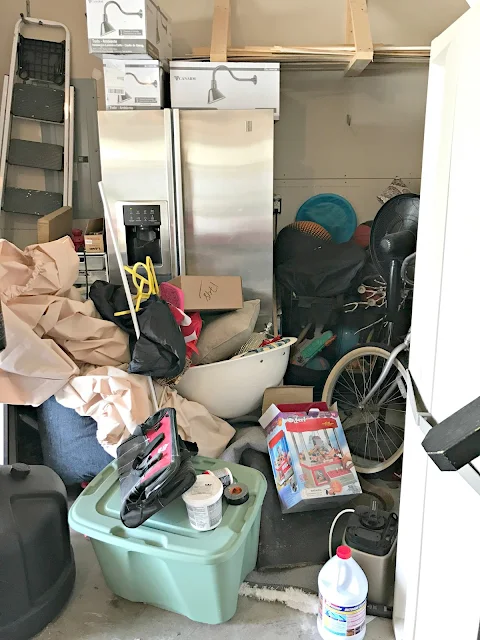Purging and organizing a messy garage
