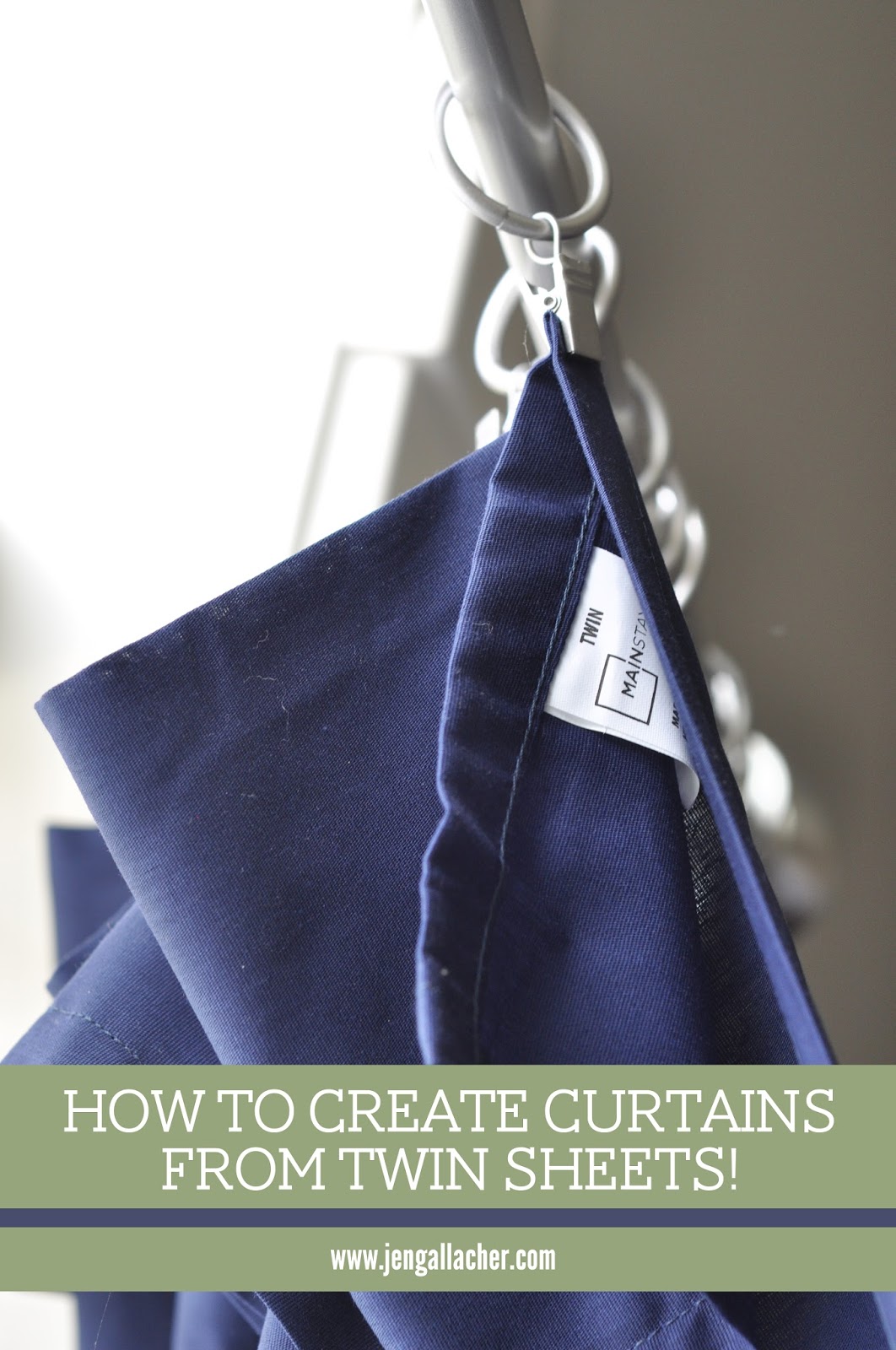 How to Create Curtains from Bedroom Sheets! Jen Gallacher