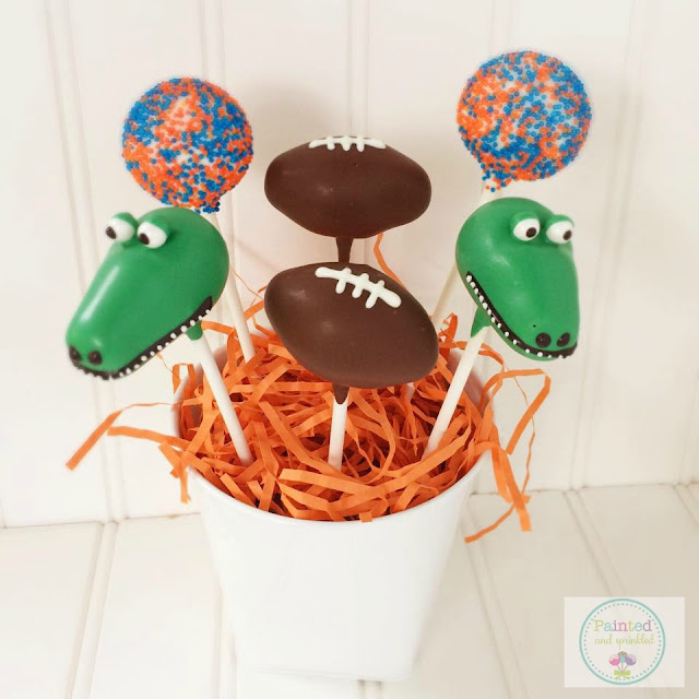 All the Gator Football fans are going to love these cake pops during our tailgating party!