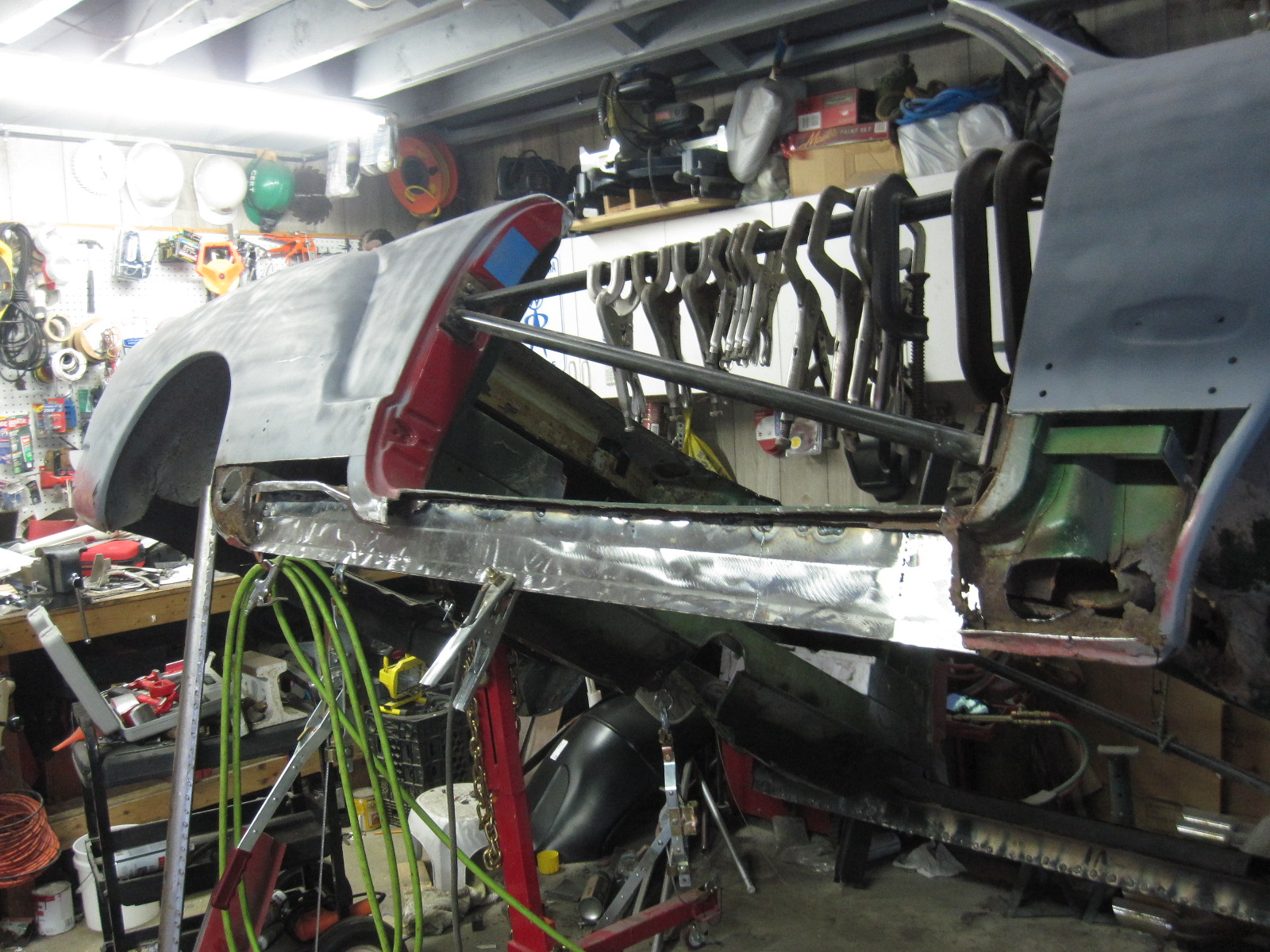 Hank's 1972 VW Ghia Build Inner Rocker Panel Install