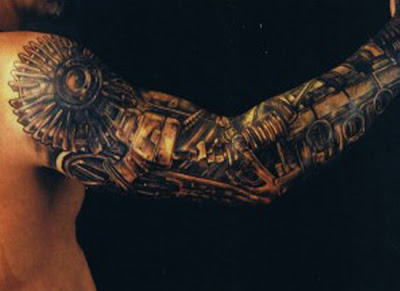 Biomecanical Tattoo on Elbow