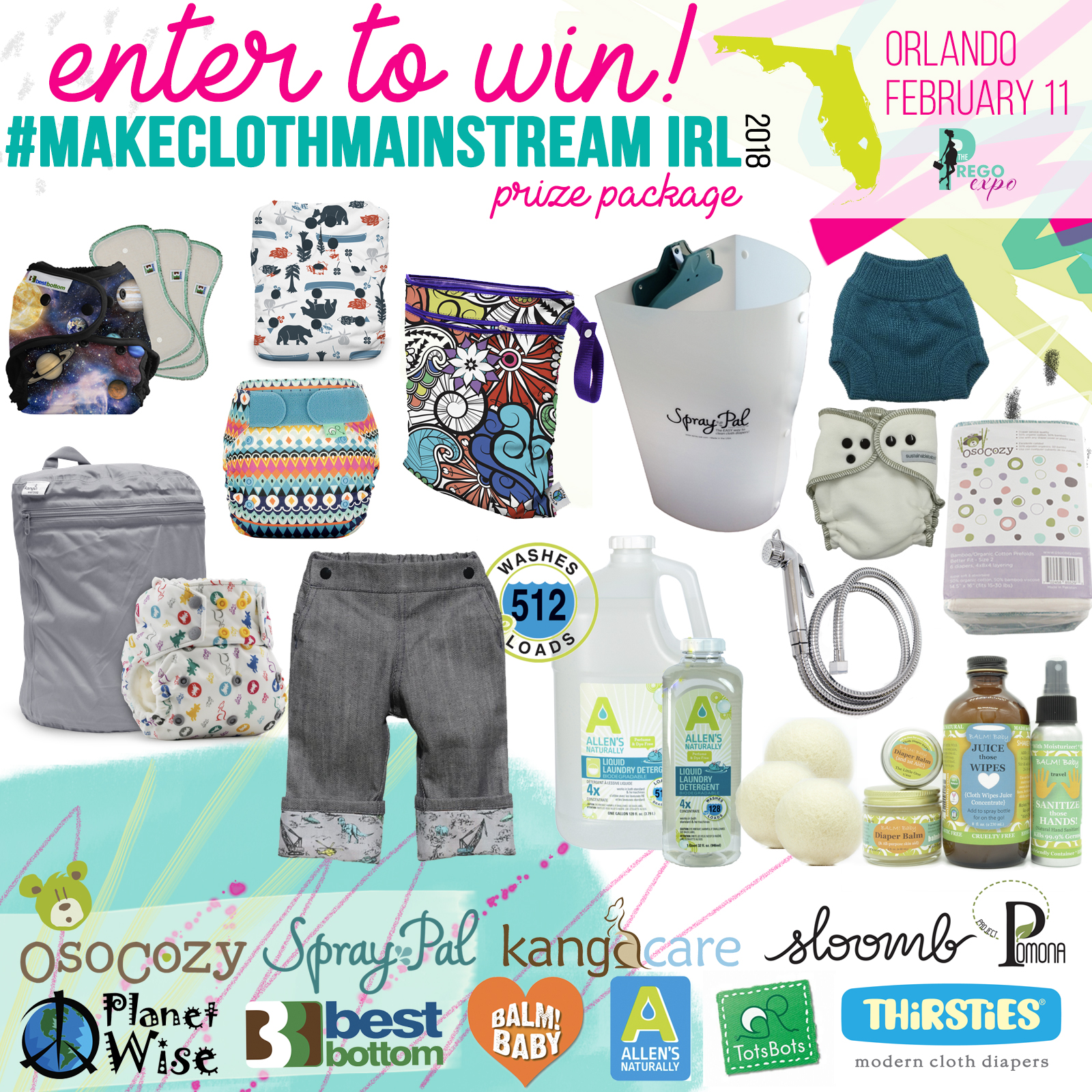 Spray Pal Blog 500+ Prego Expo Orlando Cloth Diaper Giveaway