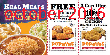 Free Printable Coupons: Popeyes Chicken Coupons