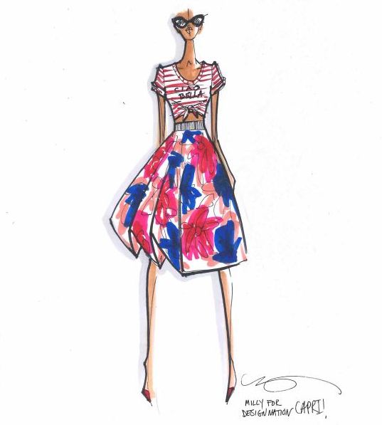 First Look: Milly for Kohl's DesigNation Spring 2015 Sketch