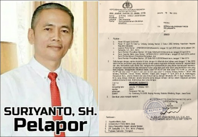 Suryanto, Orang yang Seret Eggi Sudjana dan Laporkan Prabowo Suryanto, Orang yang Seret Eggi Sudjana dan Laporkan Prabowo