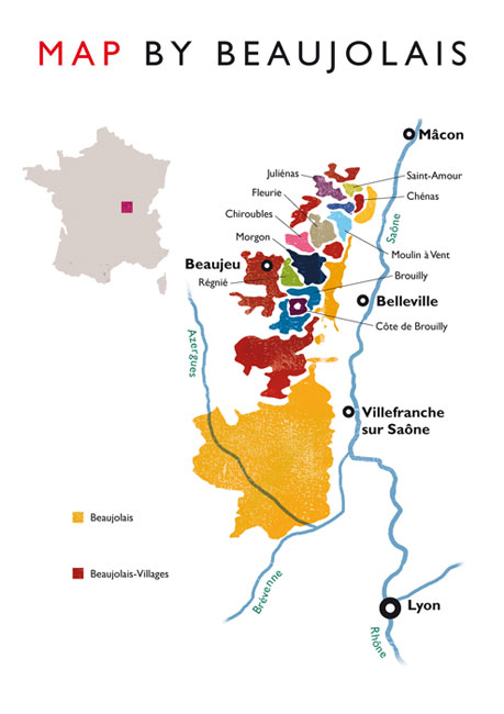 Wine -- Mise en abyme: Beaujolais AOCs