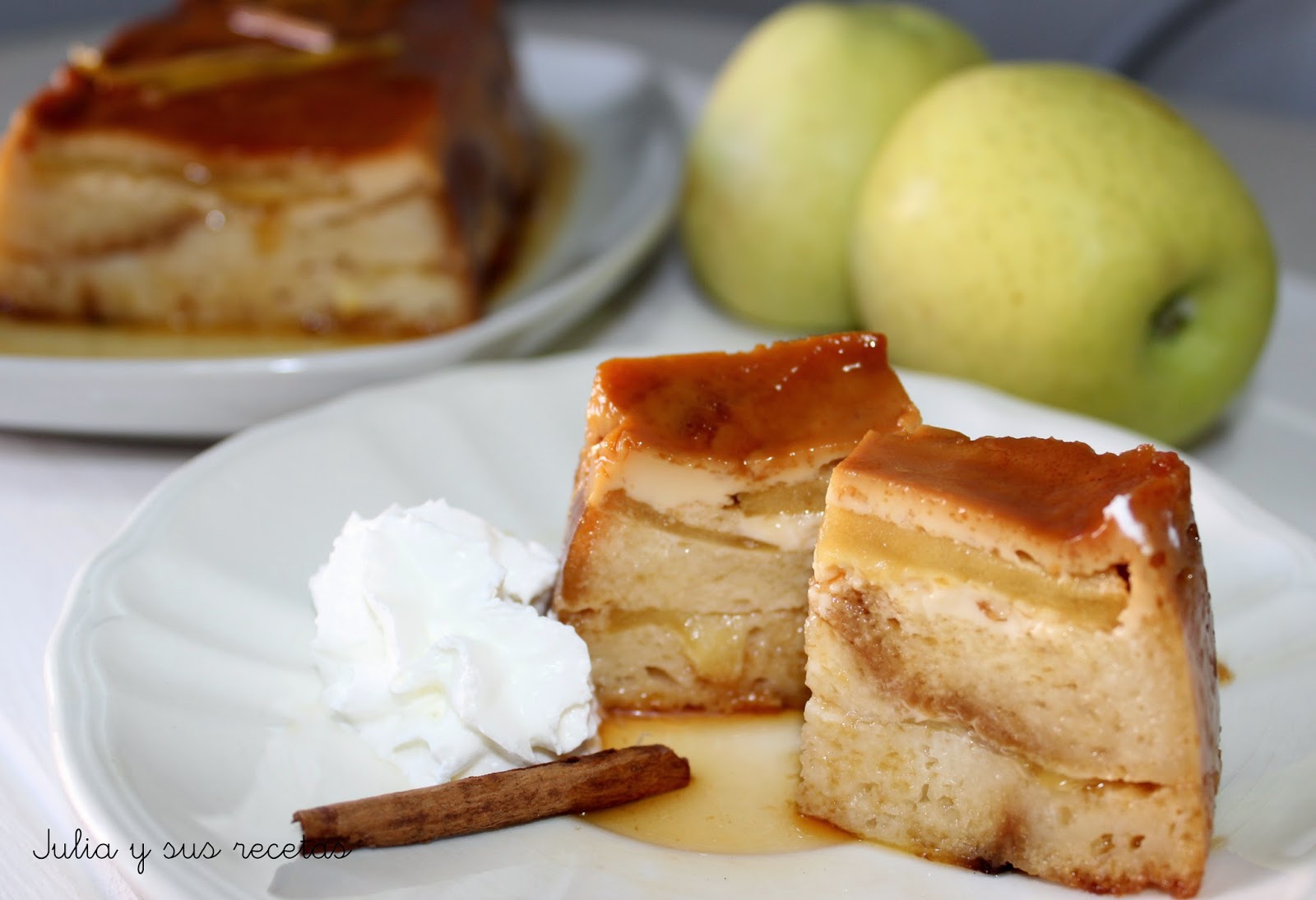 JULIA Y SUS RECETAS Pudin de manzana y magdalenas