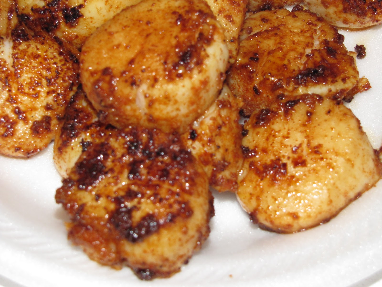 Another Domestic Diva Simmering Sunday Blackened Fish, Scallops