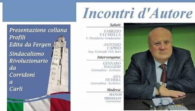 "Sindacalismo rivoluzionario da Corridoni a Carli", il convegno dell'UGL presso la Fondazione Tatarella a Bari