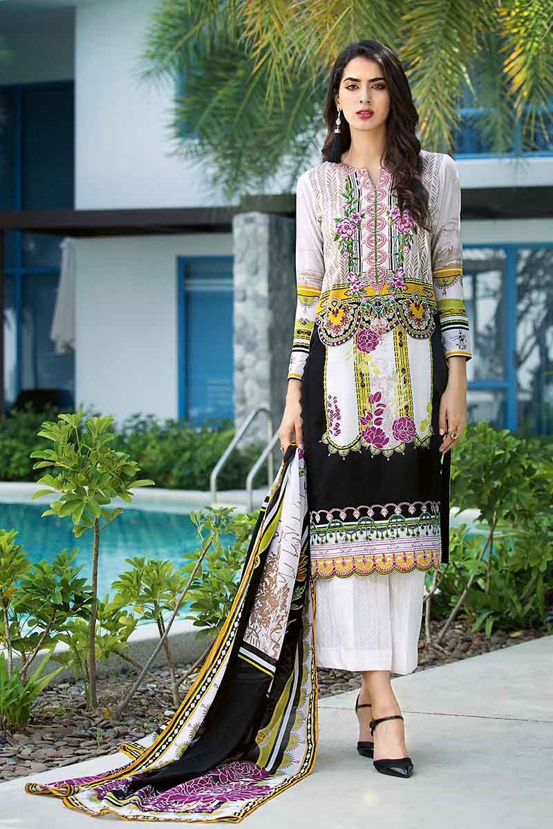 Gul Ahmed Summer 2019 Essential Lawn Collection 3 PC CL596 A SKU WFB