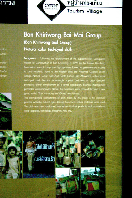 Sign about Ban Khiri Wong and its eco-tourism.