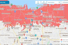 Ini Peta Proyeksi Jakarta Tenggelam 2030