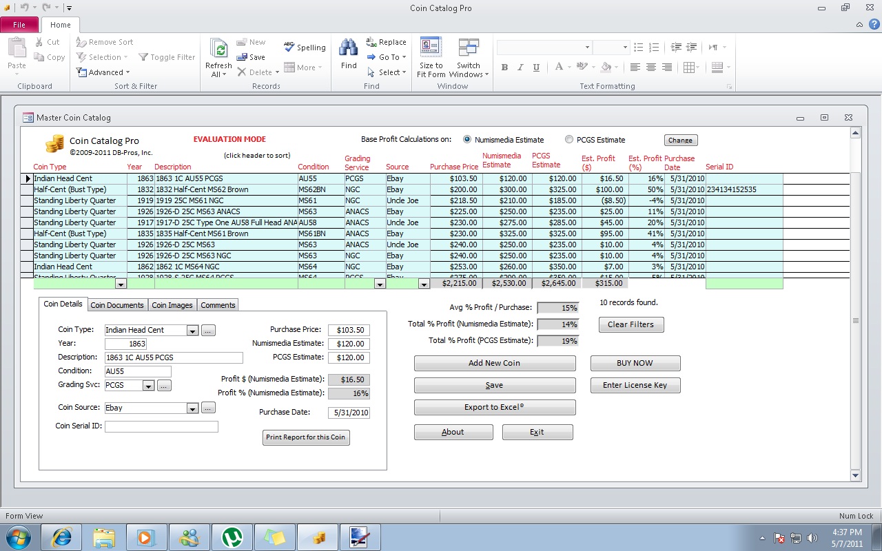 TUTSOFT INFO BLOG Coin Catalog Pro Coin Collector's Software
