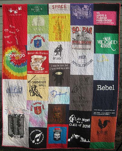 Gefilte Quilt A Going To College Tee Shirt Quilt With Tee Shirt