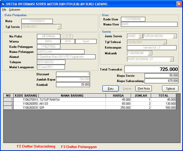 Contoh Database Toko Komputer Home Dac